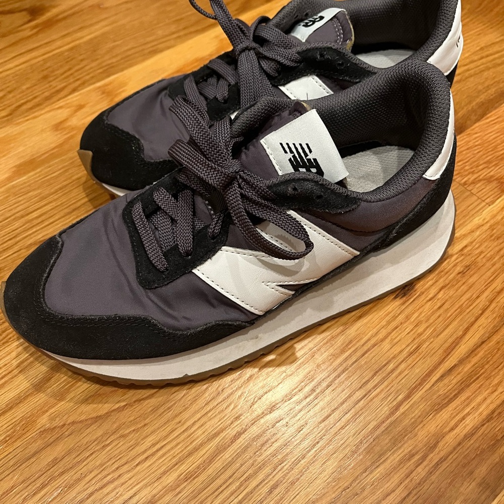 New Balance Charcoal and White Sneakers
